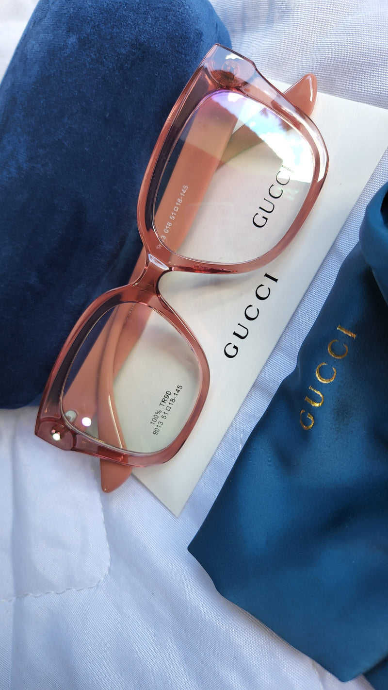 Armação de Grau Gucci GG9013 Rosa Transparente