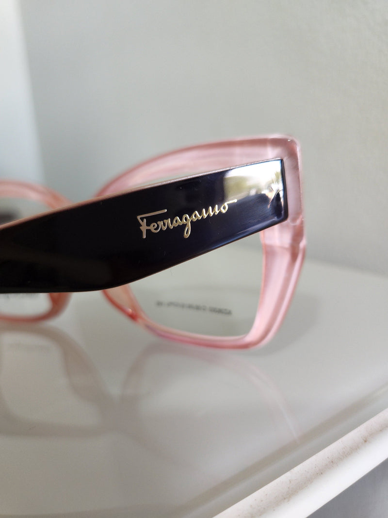 Armação de Grau Salvatore Ferragamo 28203 Preta e Rosa