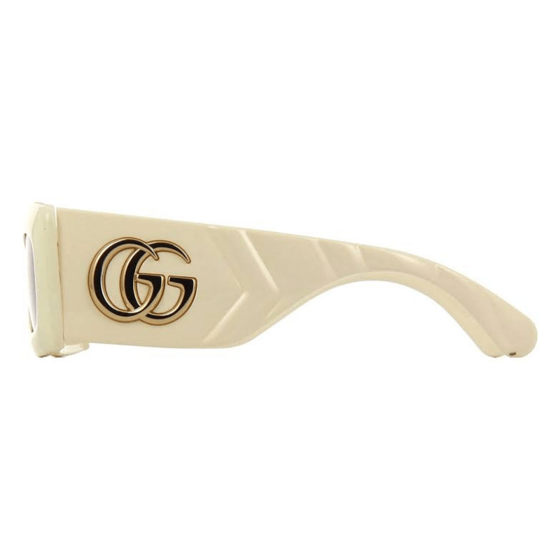 Óculos de Sol Gucci GG0811S 002 Creme Bege Feminino Retangular