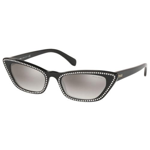 Miu Miu 10Us 1415O0 - Óculos De Sol Gatinho Preto Strass