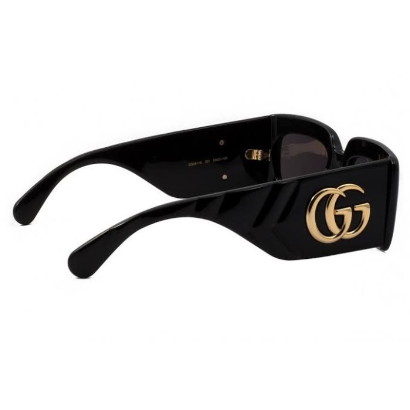 Óculos de Sol Gucci GG0811S 001 Preto Feminino Retangular